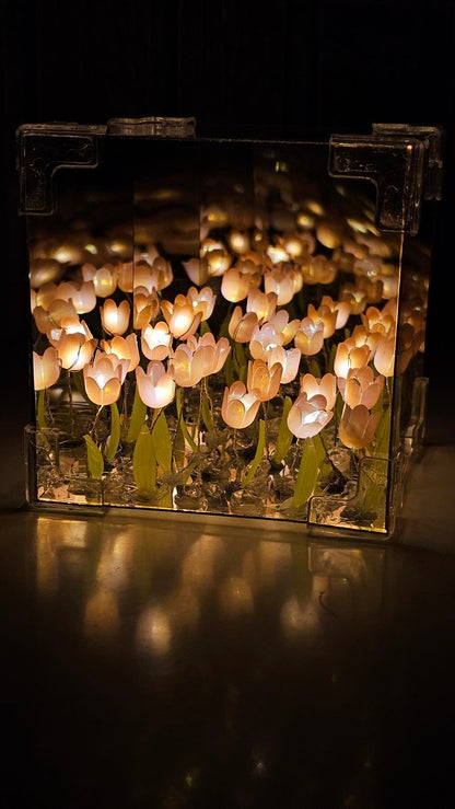 Acrylic DIY Infinite Tulip Cube Mirror Lamp